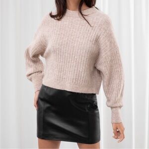 & other stories alpaca blend knit sweater